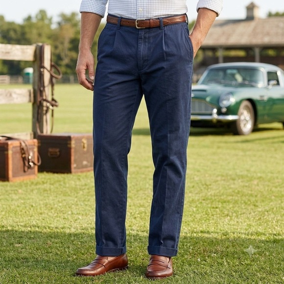 Polo Ralph Lauren Other - Vintage Polo Ralph Lauren Chino Pants Mens 35x30 Navy Blue Cotton Twill Logo
